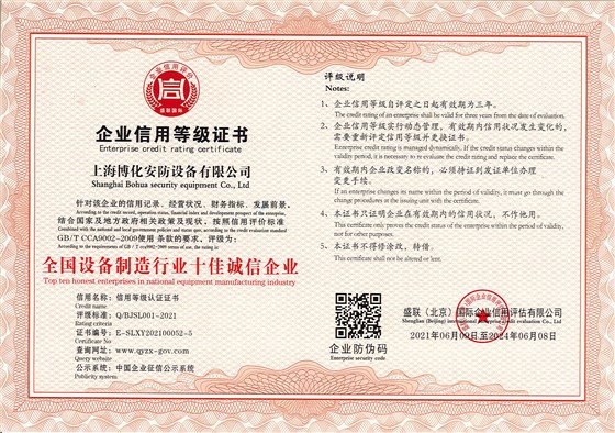 全國設備制造行業十佳誠信企業